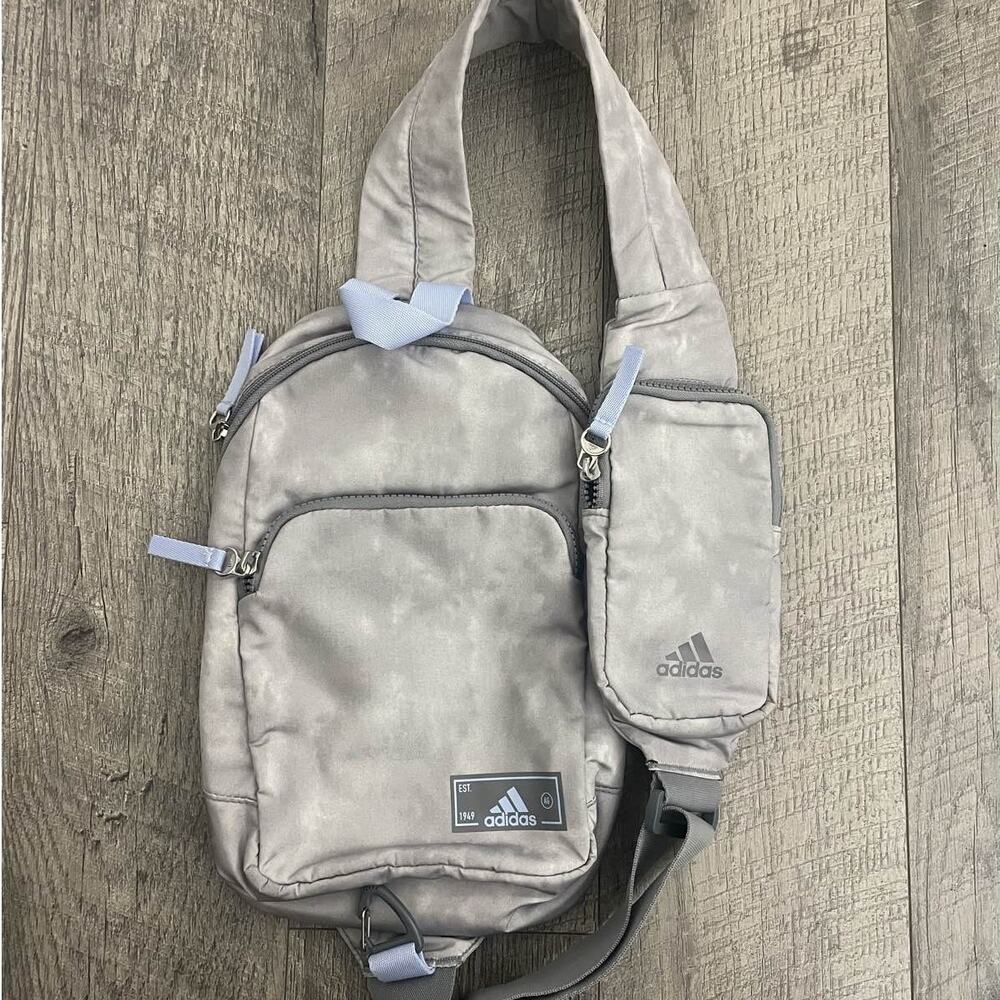 Adidas Essentials 2 Sling Crossbody Bag Stone Gray Heathered Unisex